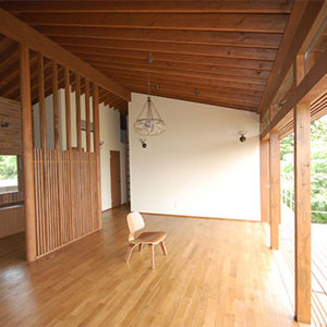 絶景の開放的なテラス