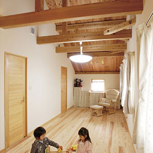 開放感タップリの子供部屋