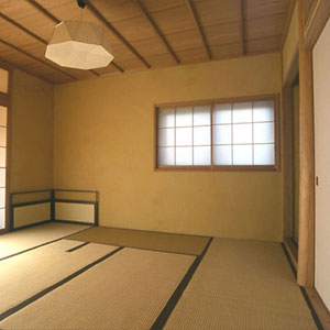 和室-黄土塗りの茶室