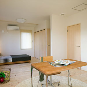 将来二部屋に仕切れる子供部屋