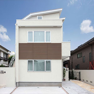 長屋形式の2世帯住宅