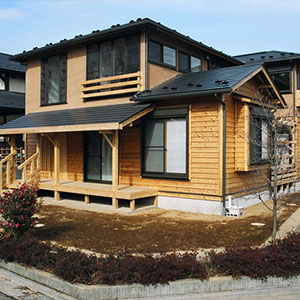 木材をふんだんに使った自然素材の家