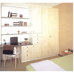 デスクスペース+物入れ収納