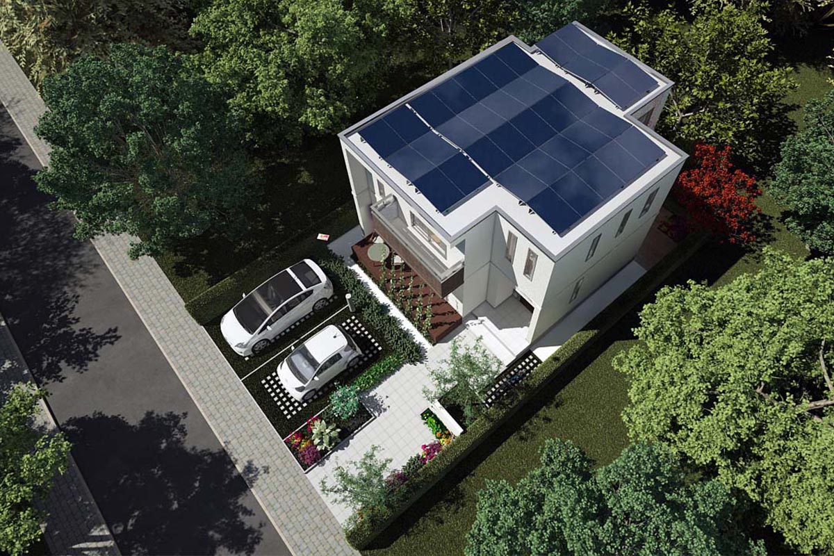標準装備の省エネ設備。太陽光発電。