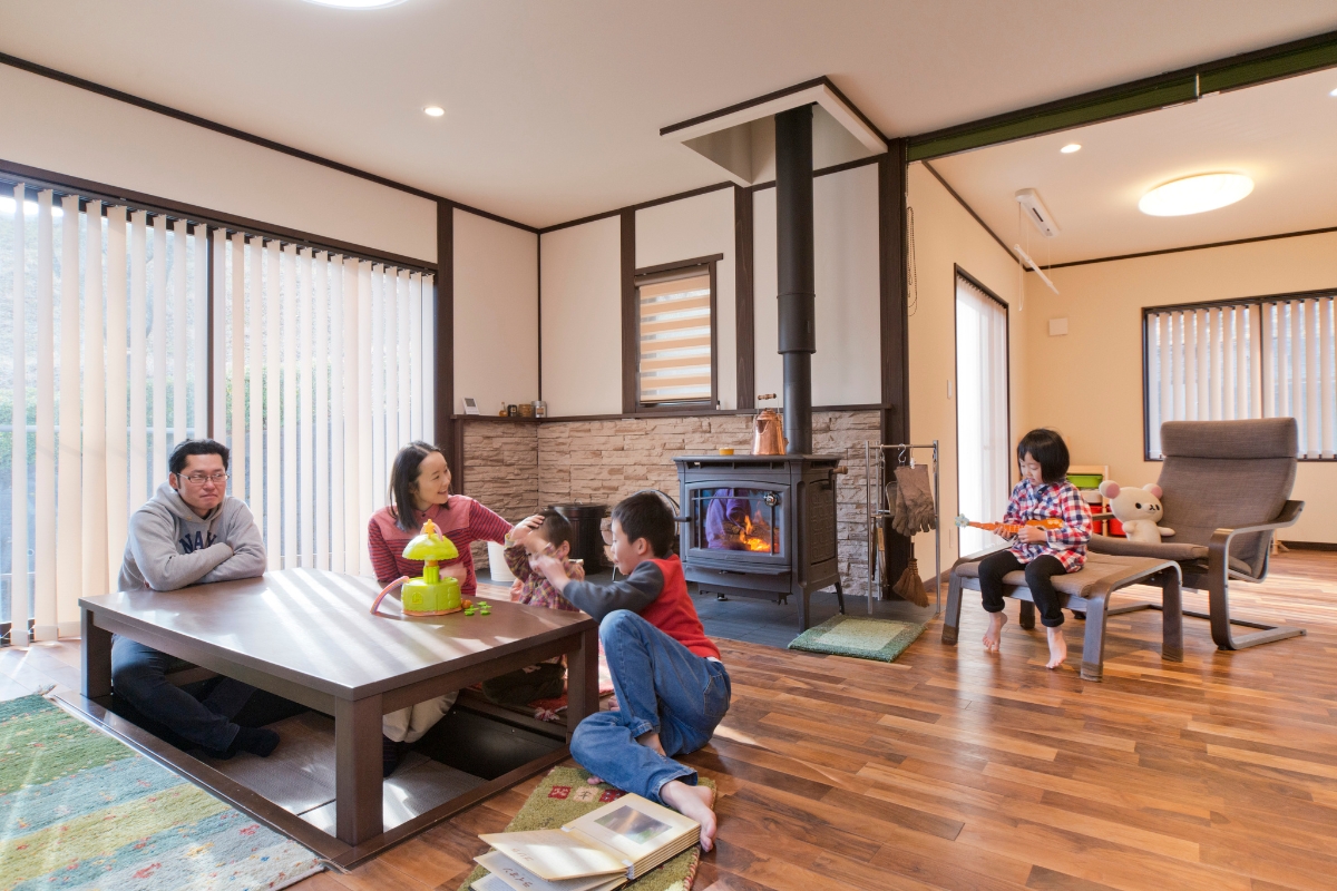 リビングでの団らん