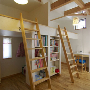 立体的に空間を利用した子供部屋
