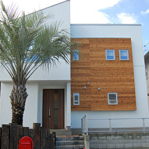 施工事例写真：STYLE-S：ホワイトガルバ+リアルウッドの家