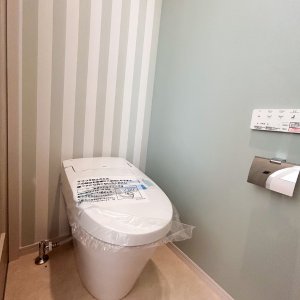 家族みんなのトイレはさわやかな印象に