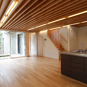 設計事例写真：世田谷区成城の太陽熱利用のエコハウス