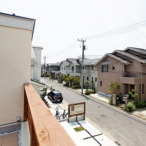 屋上庭園から外の眺め　