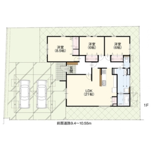 21帖LDKと家事ラク動線の平屋 21帖LDKと家事ラク動線の平屋