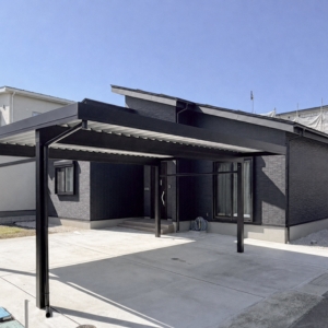 施工事例写真：21帖LDKと家事ラク動線の平屋