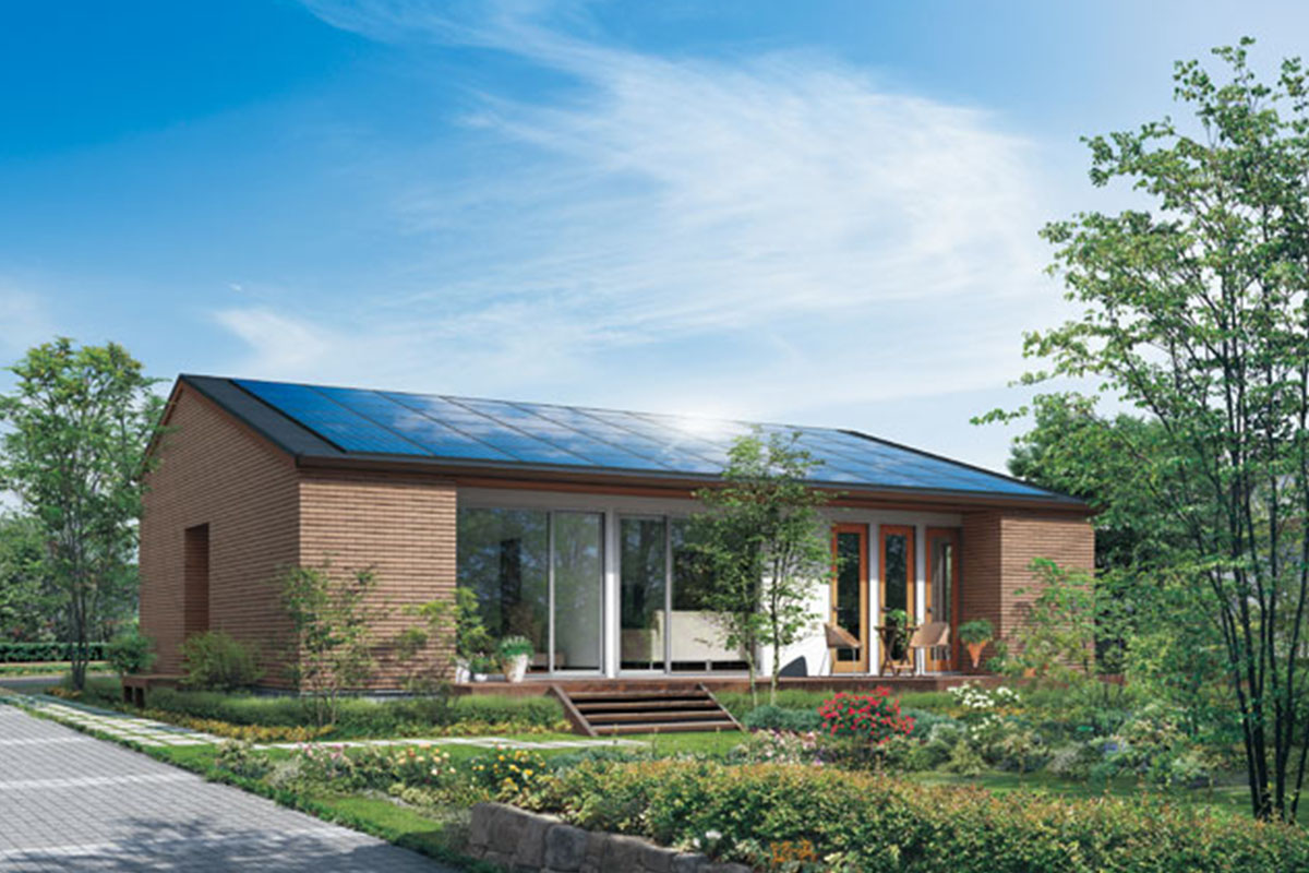 屋根の面積が大きくとれるので、太陽光発電を載せやすく、日々の生活の中で楽しみながら自然を感じることができます。