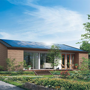 屋根の面積が大きくとれるので、太陽光発電を載せやすく、日々の生活の中で楽しみながら自然を感じることができます。