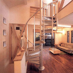 デザイナーズ住宅/地下室と螺旋階段のある家