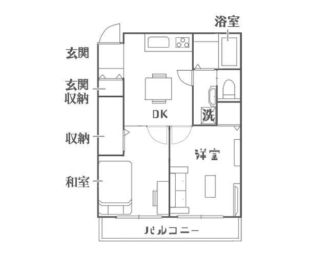 2DK間取り例