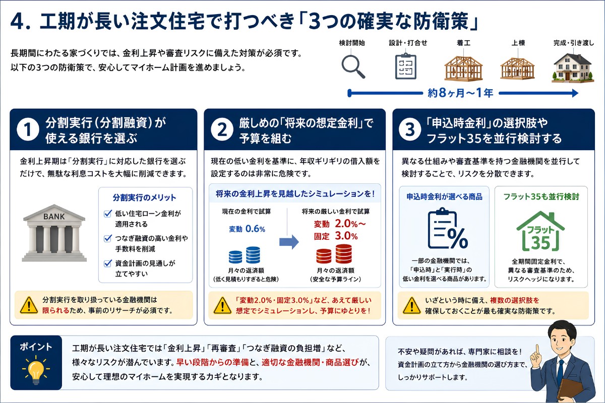 工期が長い注文住宅で打つべき「３つの確実な防衛策」