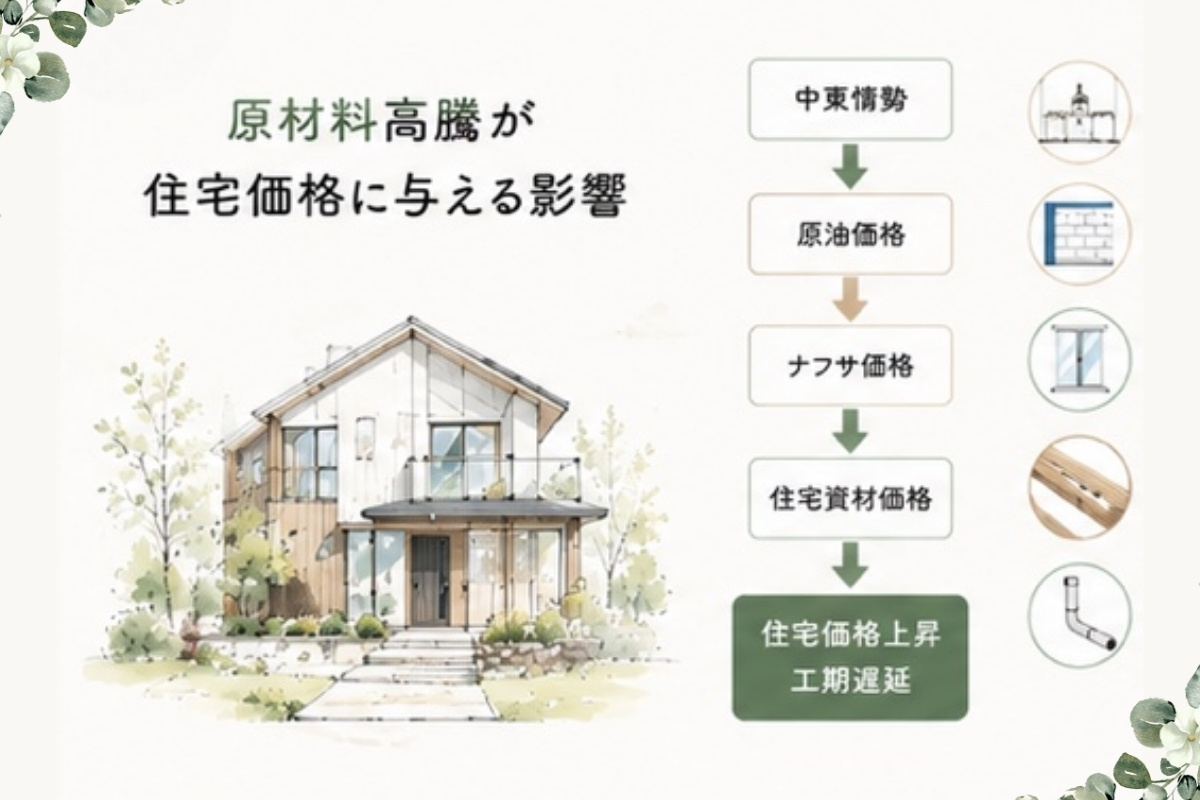 原材料高騰が住宅価格に与える影響