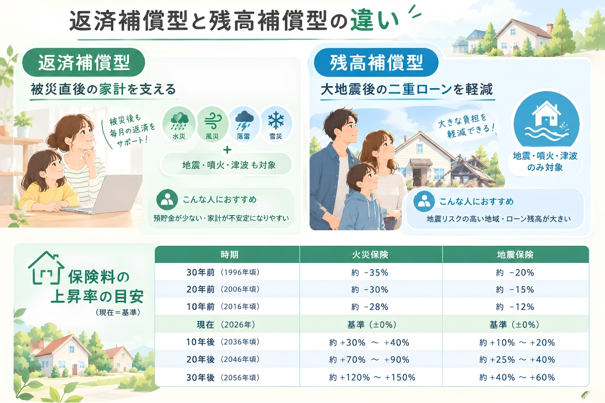 返済保証型と残高保証型の違いについて