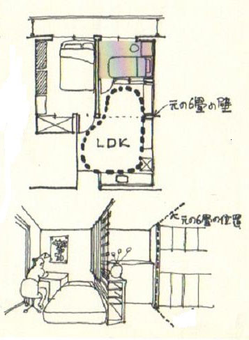 空間も家族も一体になる“ソフト壁”