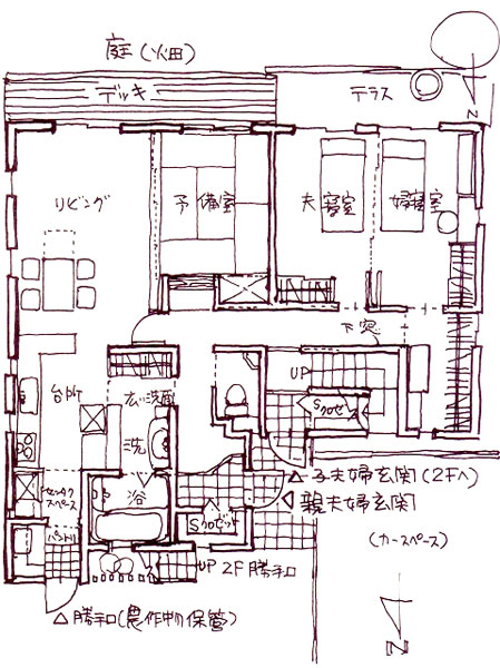 1階は親、2階は子夫婦の同居”共働”住宅