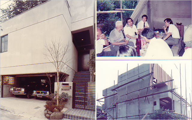 天野彰氏「やりっ放しコンクリート」の家、上棟式