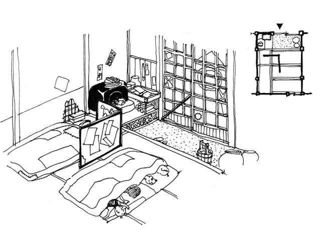 イラスト：改めて熊さん八っあんの江戸の裏長屋の暮らし(画：天野彰)