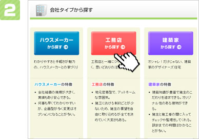 会社タイプを選択します。