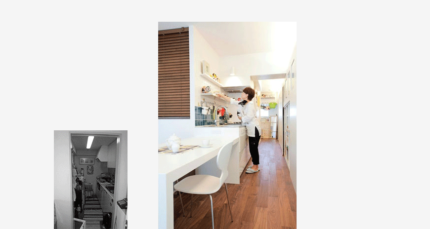 「真ん中コア」がつくるニュートラルな生活空間　　築28年のマンションリノベーション