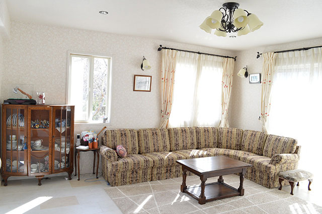 リビングはリノベーションで統一