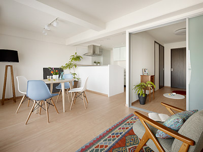 3LDKのマンションを夫婦と愛犬で暮らす2LDKへ変更