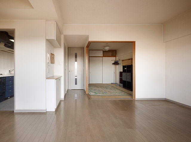 before LDK1　和室は撤去しリビングとして活用。