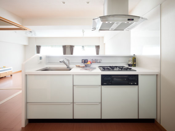 最新の対面キッチン