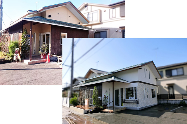 木からサイディングに変え、イメージを大きく変えました