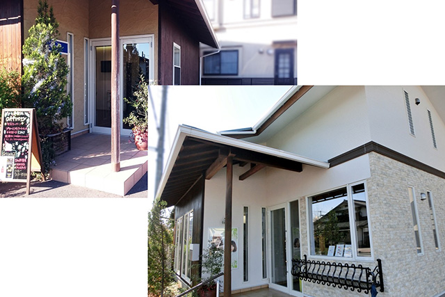 アプローチに増築分の余裕ができました