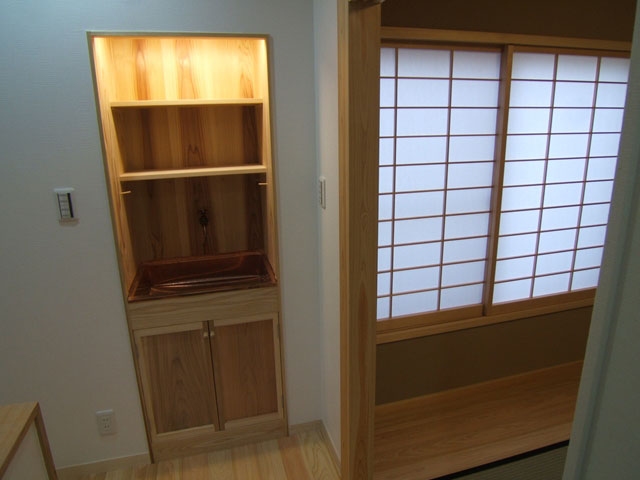 お茶のための水屋