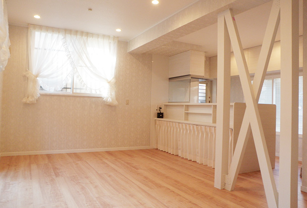 元は古い和室がＬＤＫに