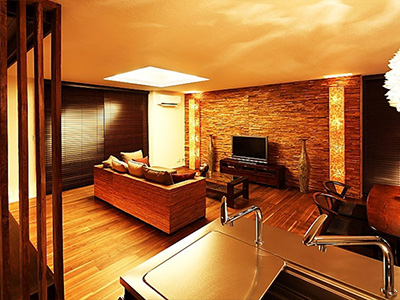 築20年のマンションをフルリフォーム～彩りゆく表情で魅せるリゾートハウス