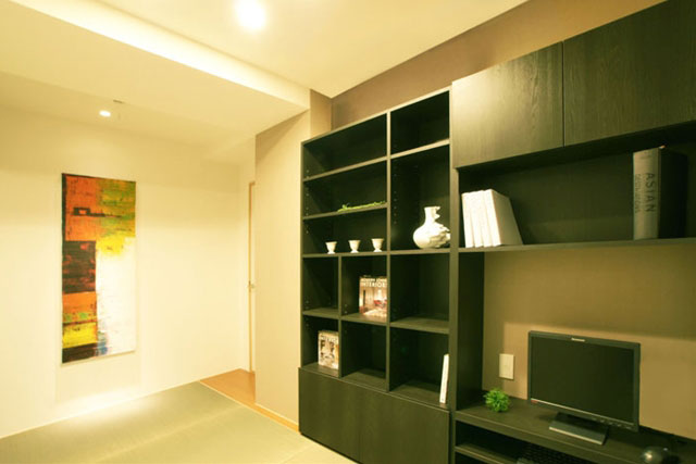 和室は、ご主人のライブラリー
