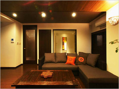 バリアートのあるアジアンテイストの家へ全面改装