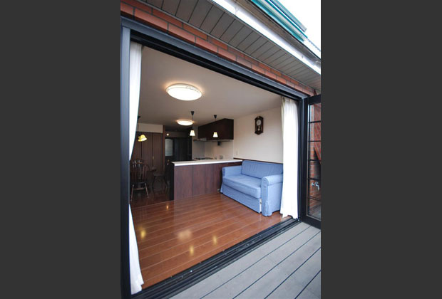 外部に開放される、居住空間