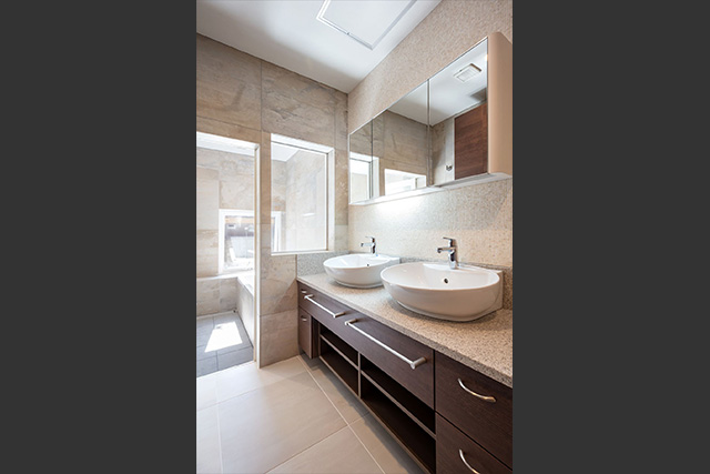 明るいパウダールーム