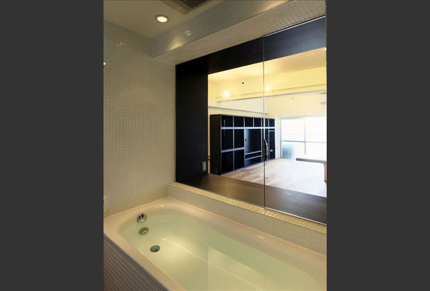 LDKと一体となる浴室