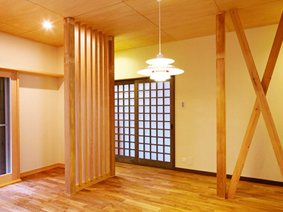 和風モダンな2世帯の家