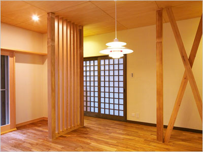 和風モダンな2世帯の家