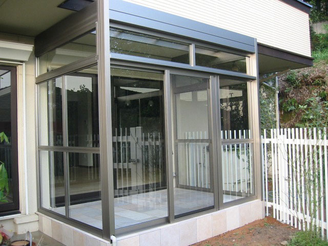 サンルームを外から見たところ