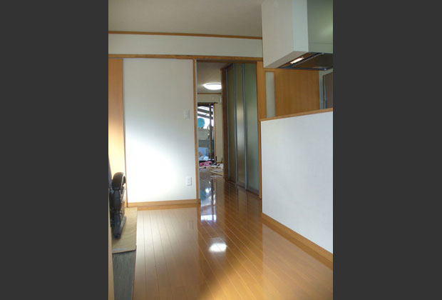 段差のないお家。床はフローリングに