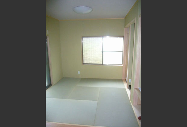 和室　縁無し畳でナチュラルで和モダンな空間になりました