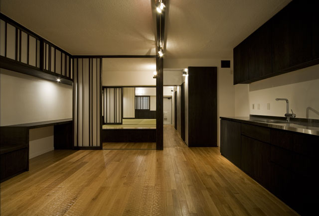 和風テイストを意識し、建材の質感を統一