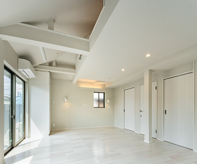 ２階は一部ロフトを新たに作りました